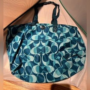 Rare Vintage Teal Coach Bag